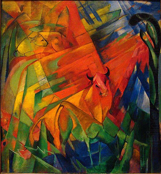 Animals in a Landscape, Franz Marc